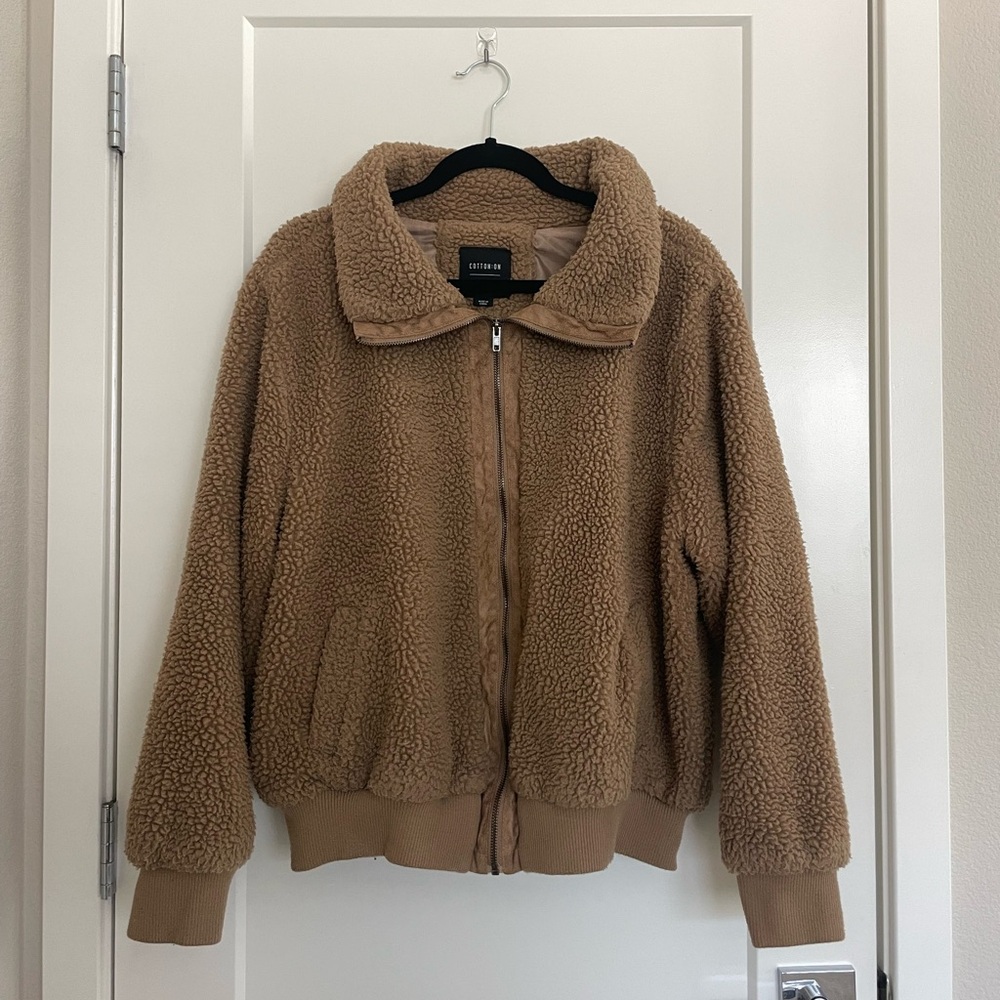 Cotton On: Brown Teddy Jacket
